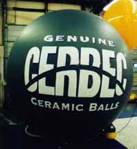 helium balloon with logo